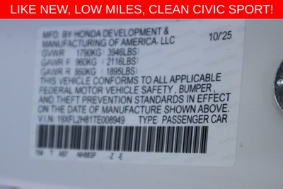 2026 Honda Civic Sport