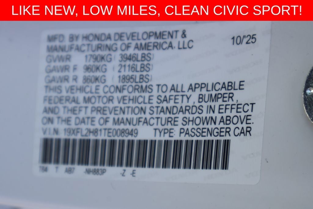 2026 Honda Civic Sport