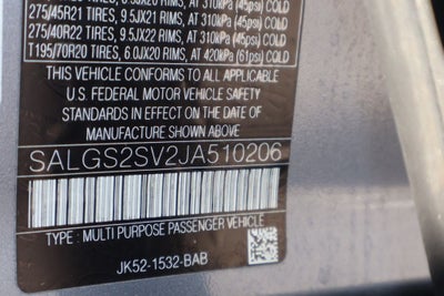 2018 Land Rover Range Rover 3.0L V6 Supercharged HSE