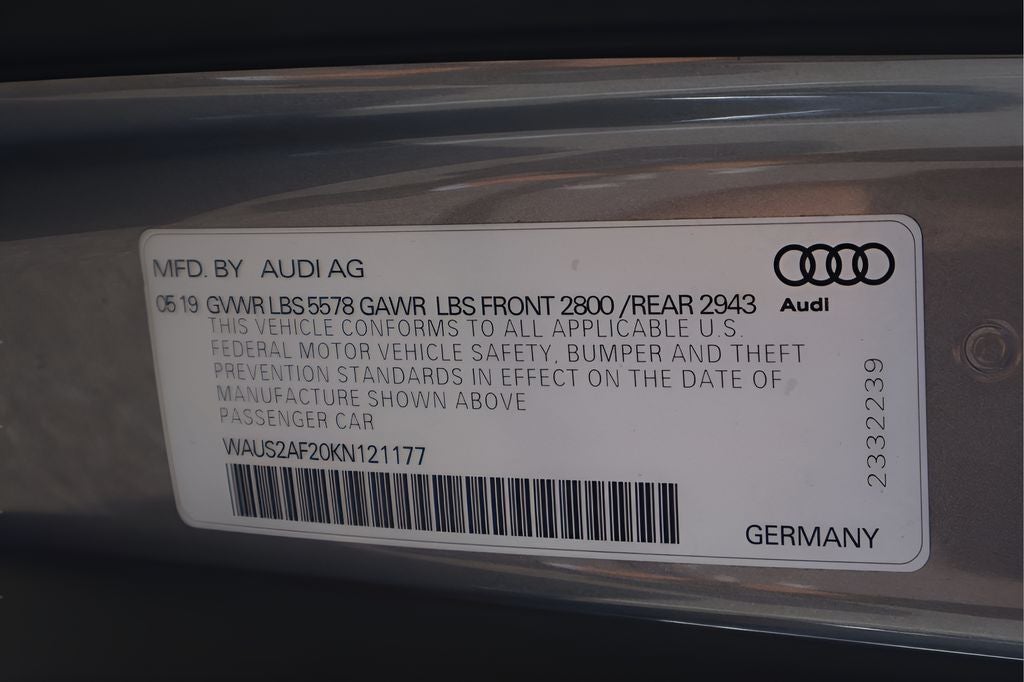 2019 Audi A7 3.0T Prestige quattro