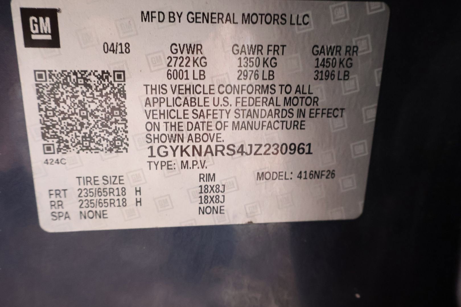 2018 Cadillac XT5 FWD