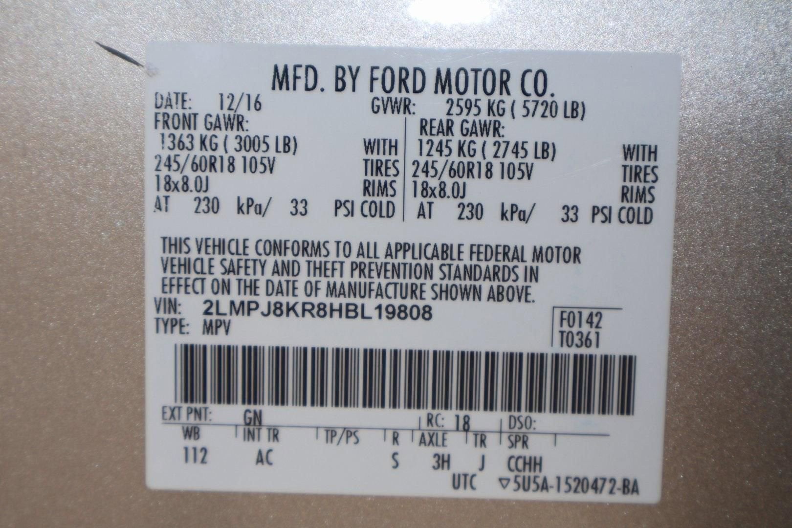 2017 Lincoln MKX Select