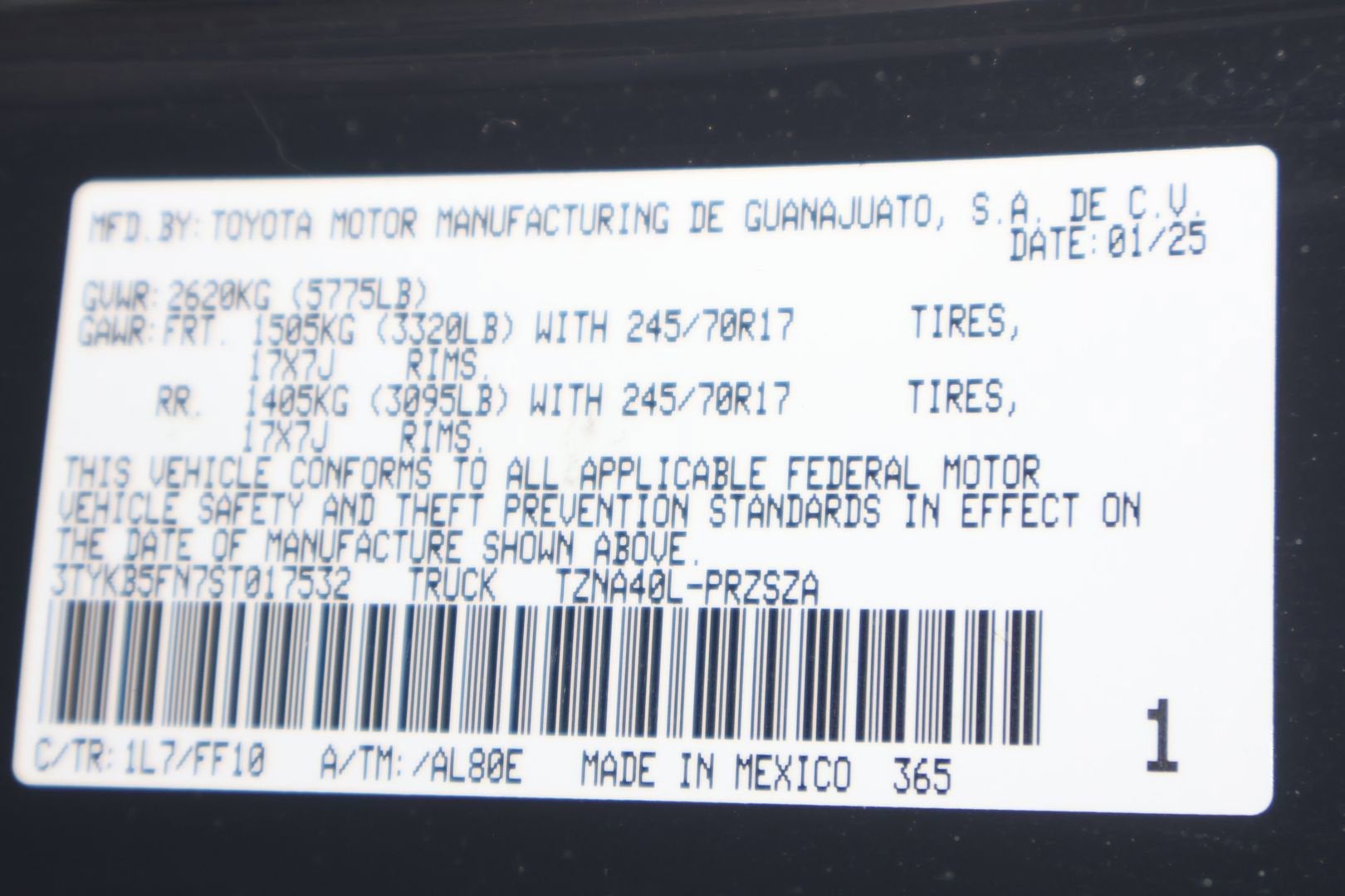 2025 Toyota Tacoma 2WD SR5