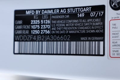 2018 Mercedes-Benz E-Class E 300