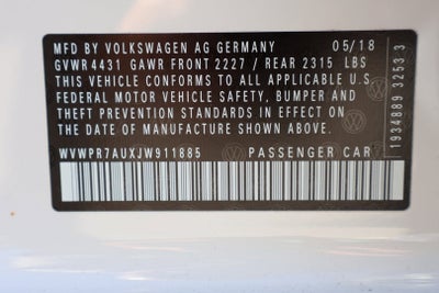 2018 Volkswagen e-Golf SEL Premium