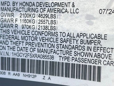 2024 Honda Accord Hybrid Sport