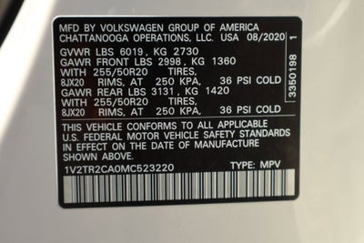 2021 Volkswagen Atlas 3.6L V6 SEL Premium