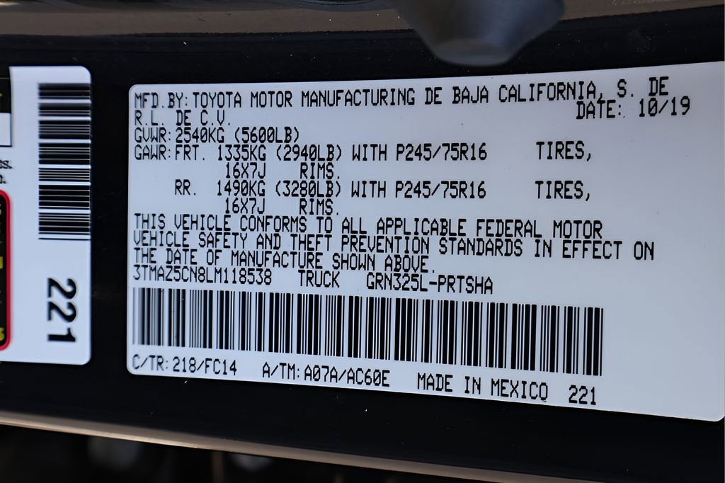 2020 Toyota Tacoma 2WD SR5