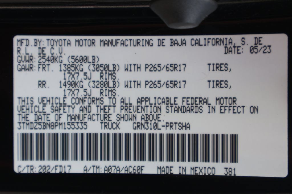2023 Toyota Tacoma 4WD SR5