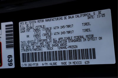 2026 Toyota Tacoma 2WD SR5