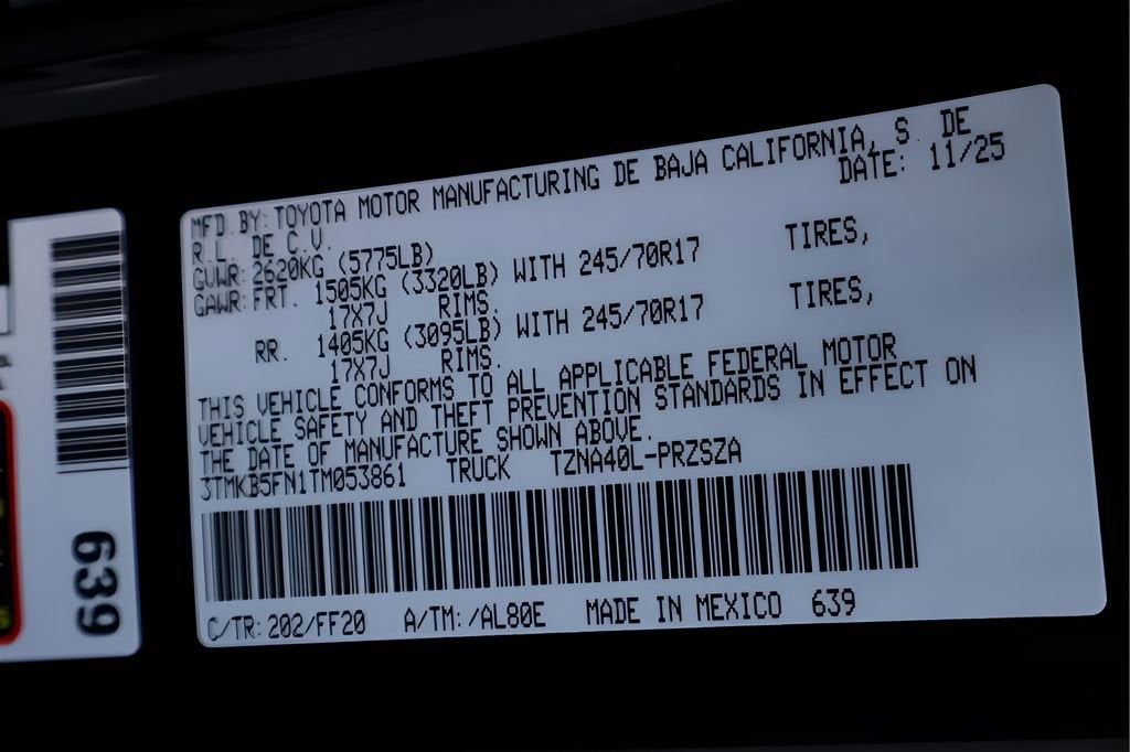 2026 Toyota Tacoma 2WD SR5