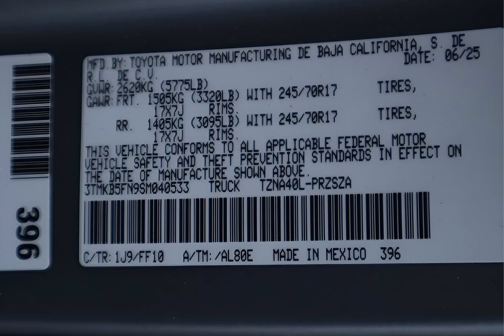 2025 Toyota Tacoma 2WD SR5