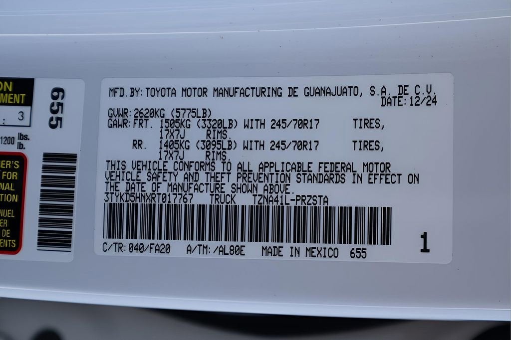 2024 Toyota Tacoma 2WD SR