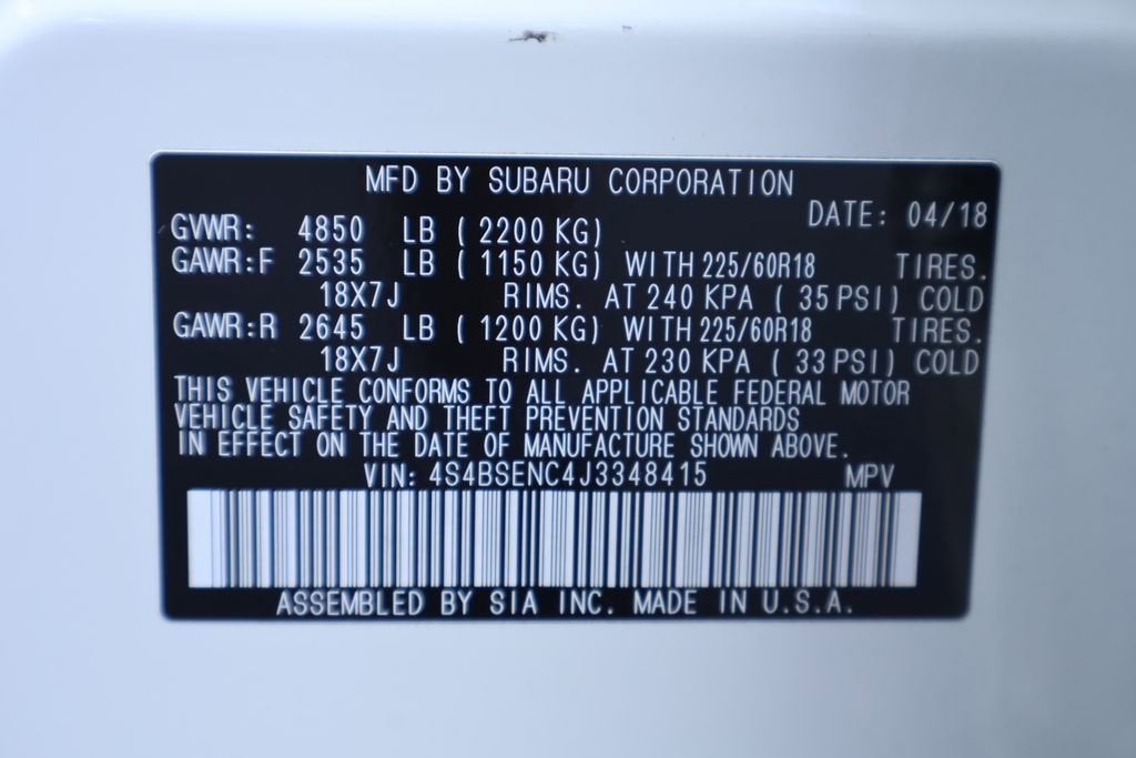 2018 Subaru Outback Limited