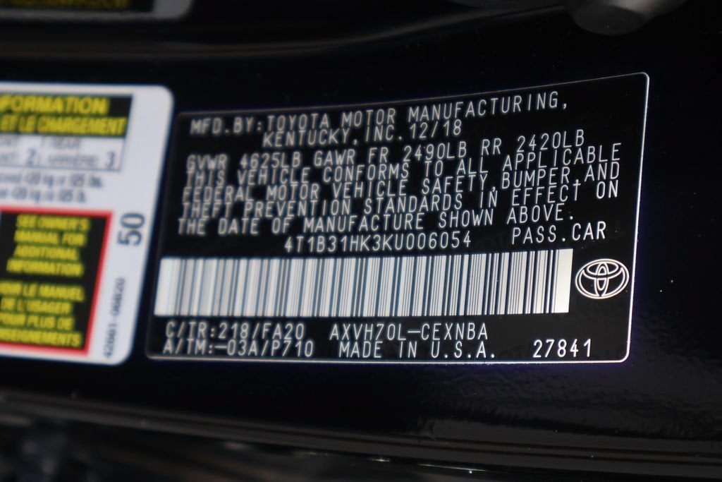 2019 Toyota Camry Hybrid LE