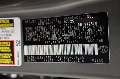 2025 Toyota Camry LE