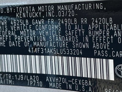 2020 Toyota Camry Hybrid XLE