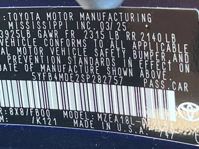 2025 Toyota Corolla LE