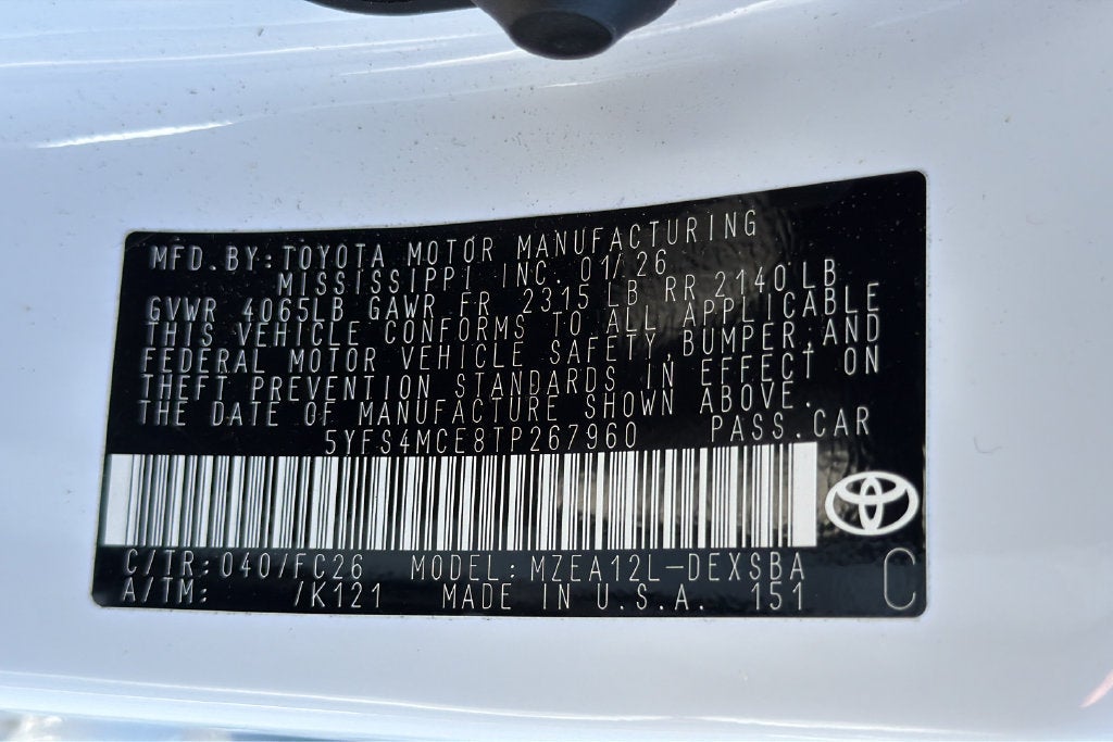 2026 Toyota Corolla SE