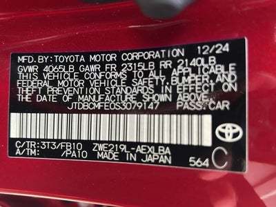 2025 Toyota Corolla Hybrid LE