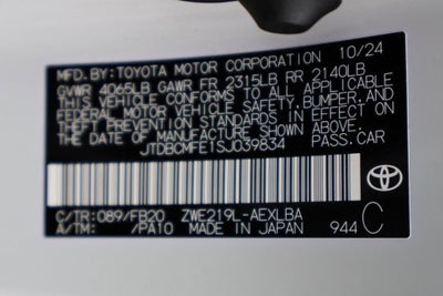 2025 Toyota Corolla Hybrid LE