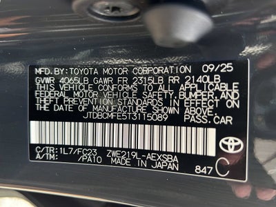 2026 Toyota Corolla Hybrid LE