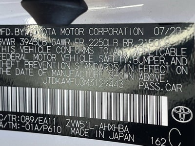 2021 Toyota Prius L Eco