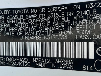 2022 Toyota Corolla Hatchback SE
