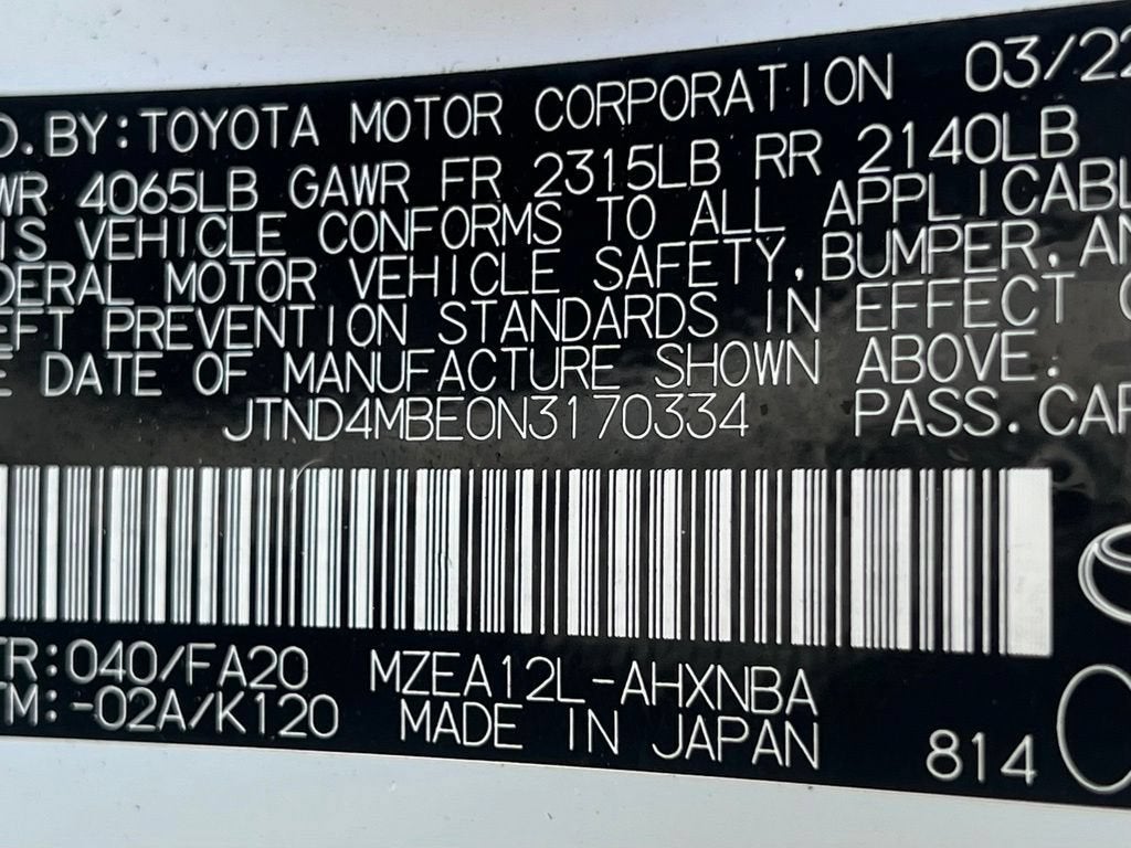 2022 Toyota Corolla Hatchback SE
