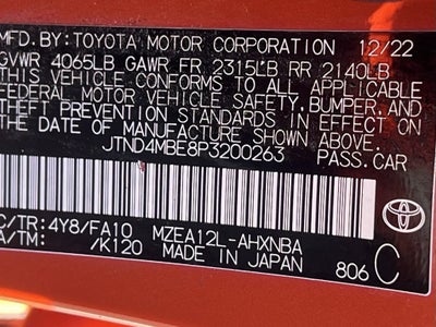 2023 Toyota Corolla Hatchback SE