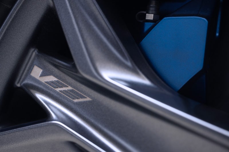 Close-up of the 2026 OPTIQ-V Brembo Performance Front Brakes | Village Cadillac of Homosassa in Homosassa FL