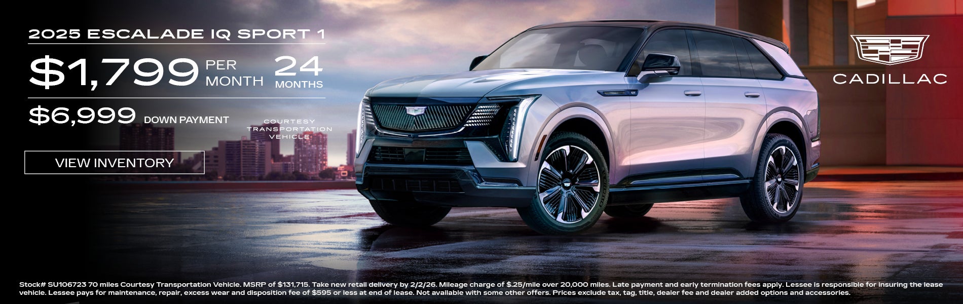 escalade iq courtesy vehicle offer